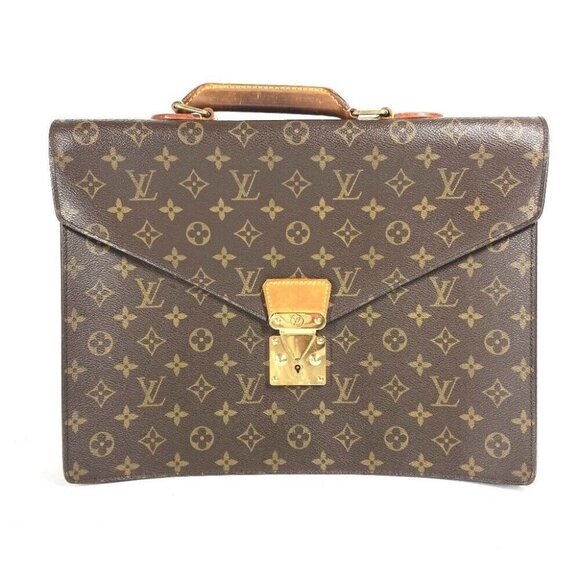 LOUIS VUITTON M53331 Monogram Serviette Conseiller Document Case Hand Bag - Picture 1 of 16